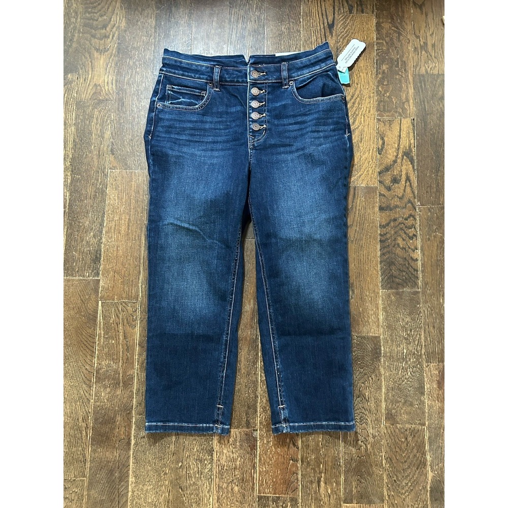 M Jeans By Maurices Button Fly Women's Jeans Size 8 Original Fit High Rise Crop